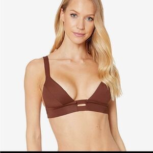 Vitamin A Neutra Bralette Bikini Top 12/D/XL Vintage Brown